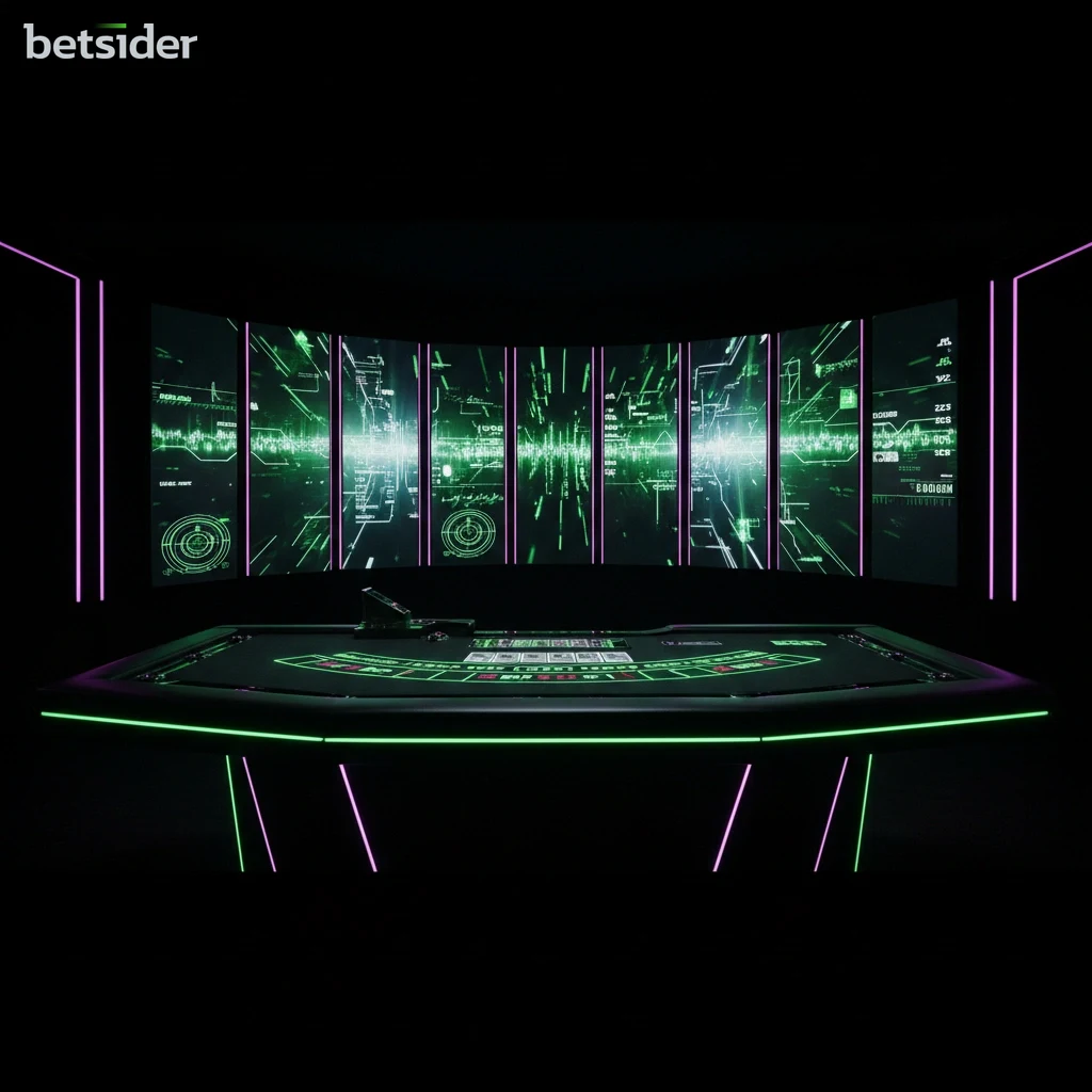 Croupier professionista a un tavolo di Roulette trasmesso in diretta streaming.