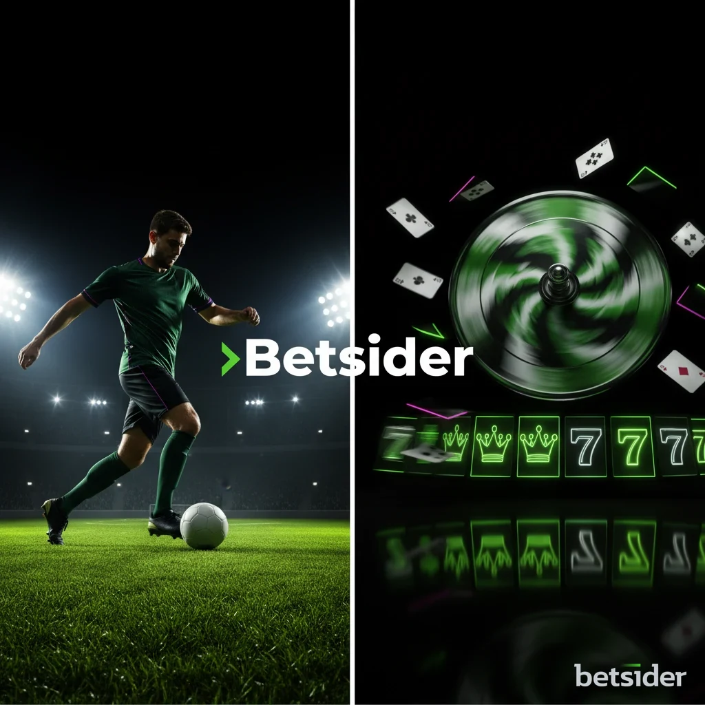 Interfaccia di Betsider che mostra le opzioni di scommesse sportive e giochi da casinò