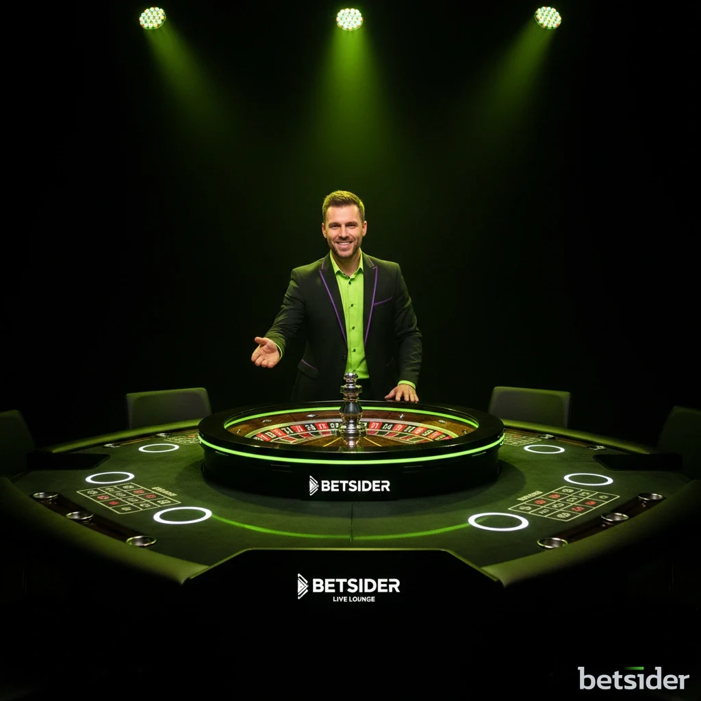 Un dealer di blackjack distribuisce le carte durante una partita dal vivo su Betsider.
