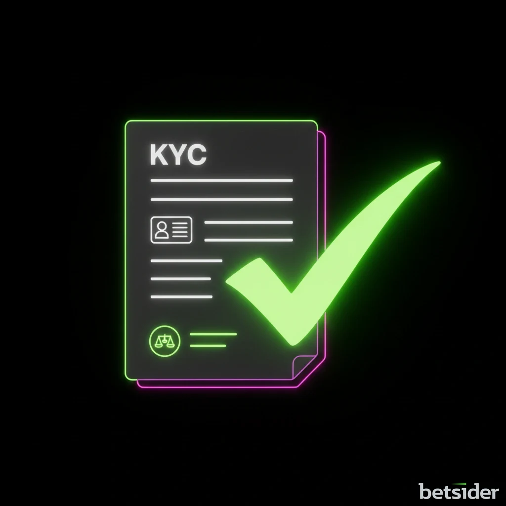 Illustrazione della verifica del conto gioco con un documento d'identità.