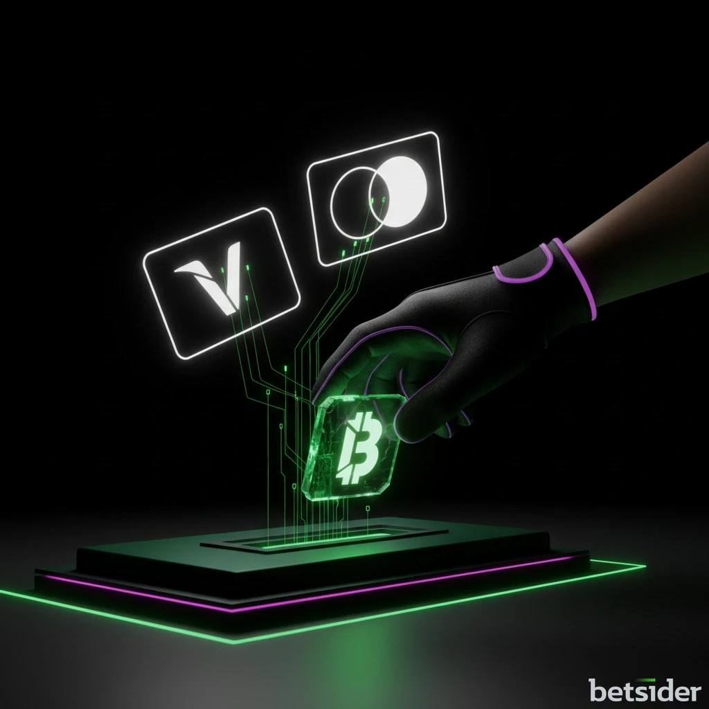 Icone delle carte Visa e Mastercard per depositi su Betsider.