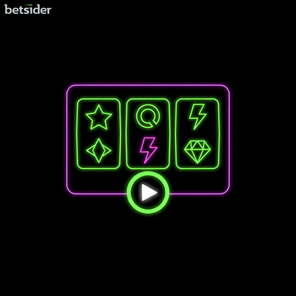 Giocatore che imposta la puntata su una slot machine online di Betsider